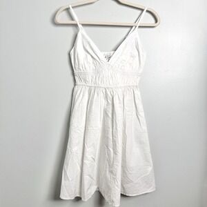 Asos / TopShop Size 2 White 100% Cotton Mini Beach Dress NWT Adjustable Straps